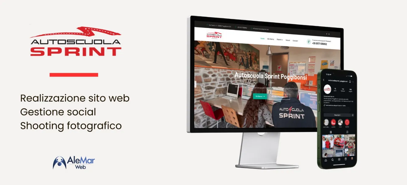 Autoscuola Sprint: realizzazione sito web e strategia social