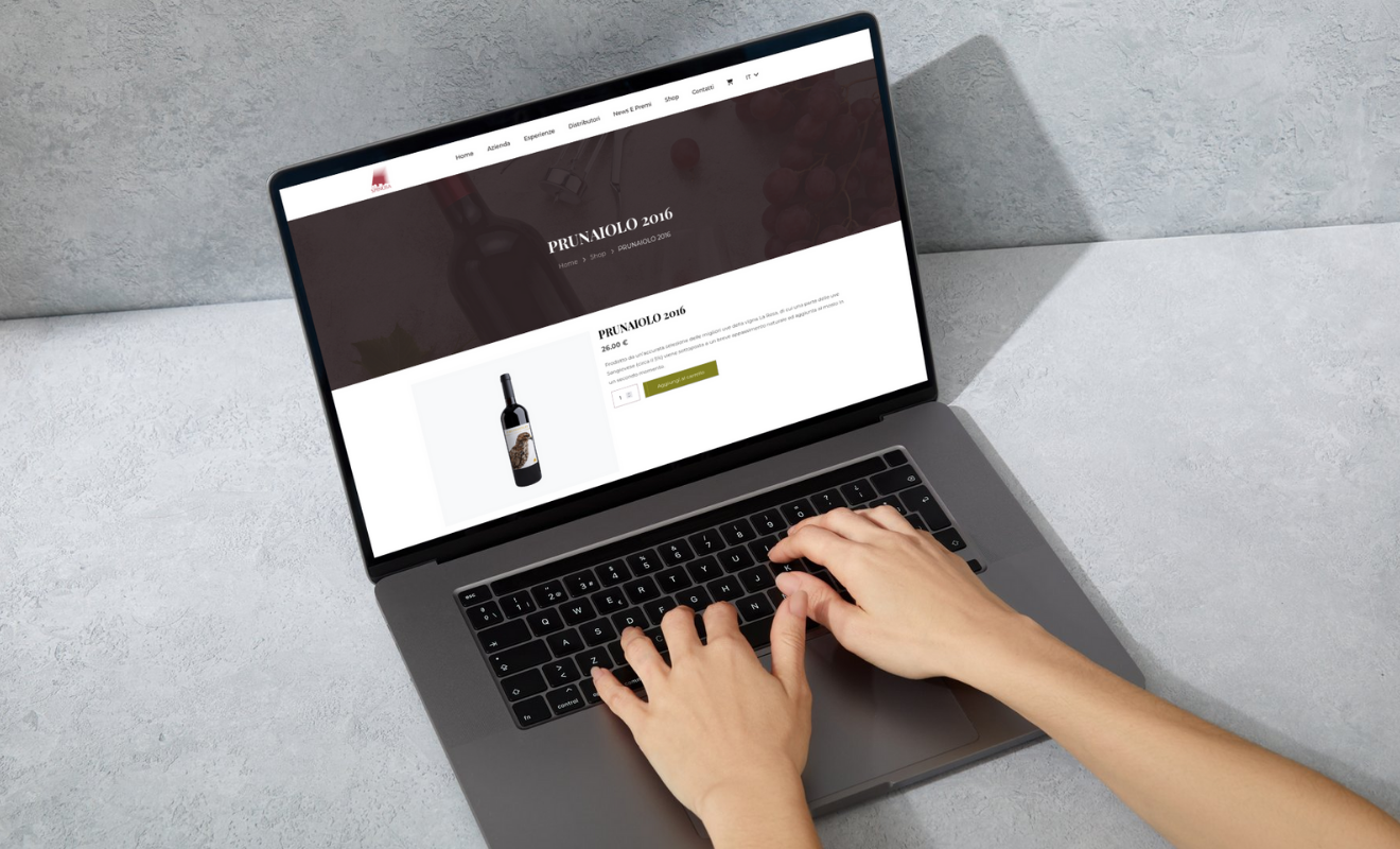 Schermata e-commerce sito web La Spinosa