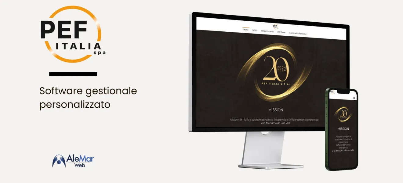 PEF Italia: progettazione sito web e gestionale CRM