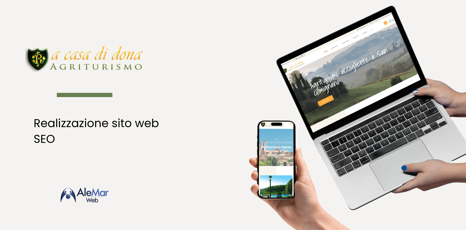 A Casa di Dona, agriturismo a San Gimignano: realizzazione sito web e seo
