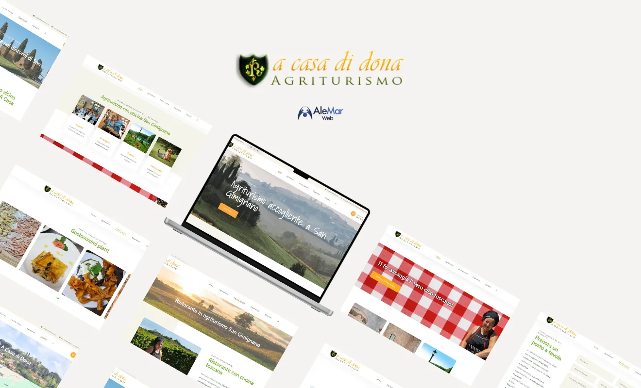 Schermate sito web agriturismo