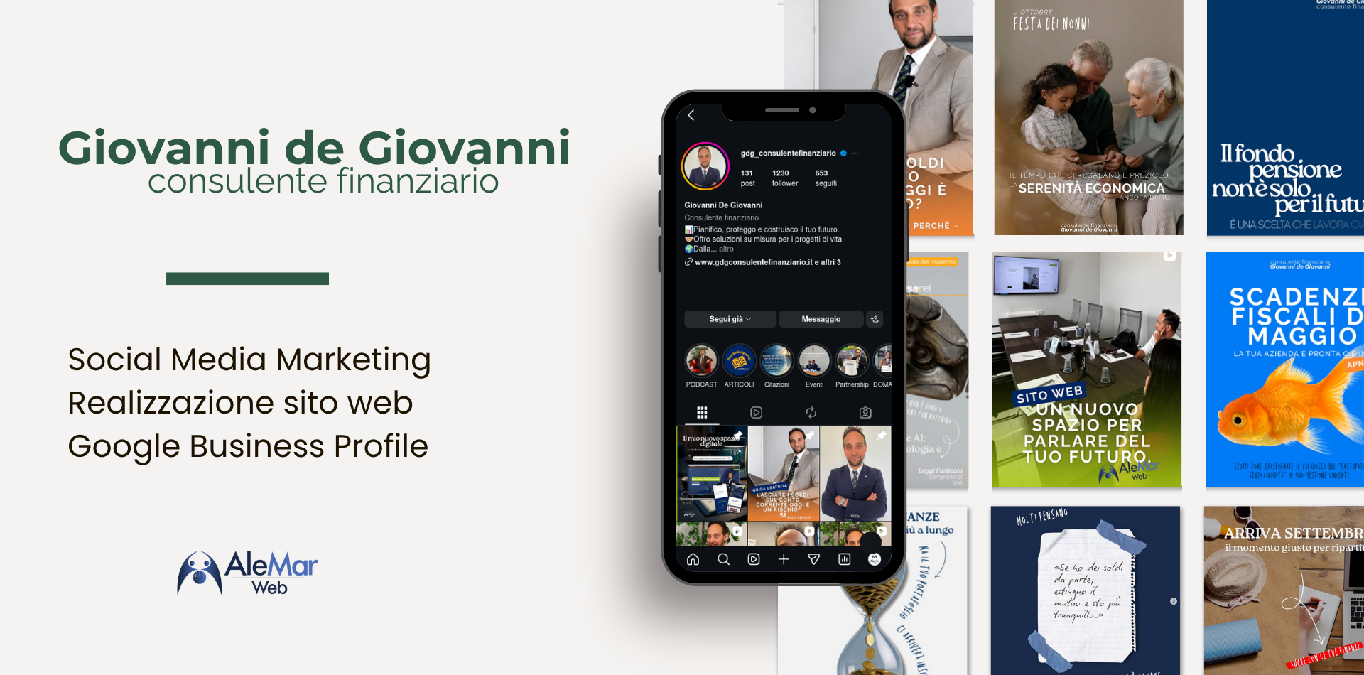 Gestione social per consulente finanziario